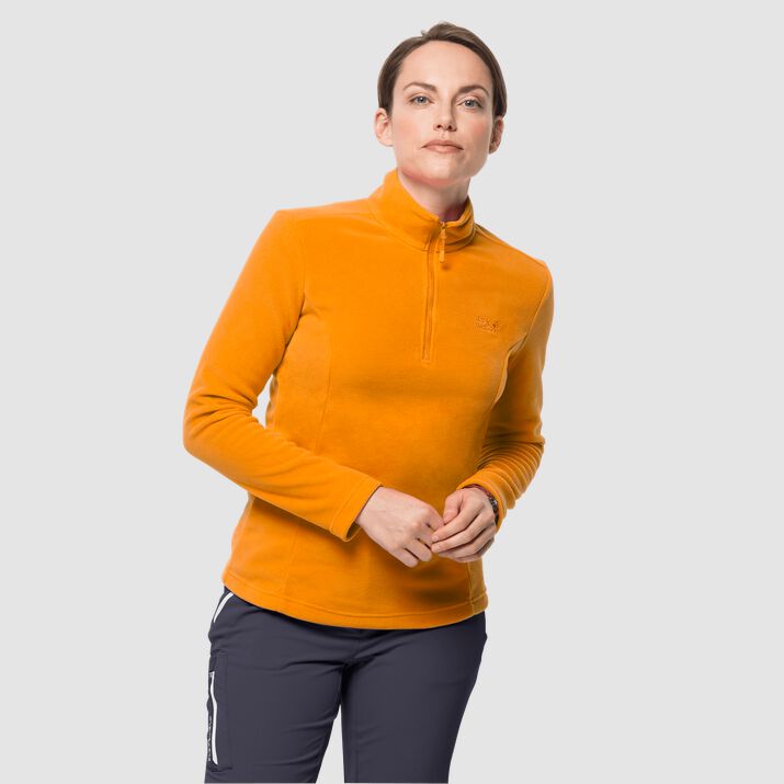 Jack Wolfskin Womens Gecko Fleece Jumper Dark Orange 287149VXG